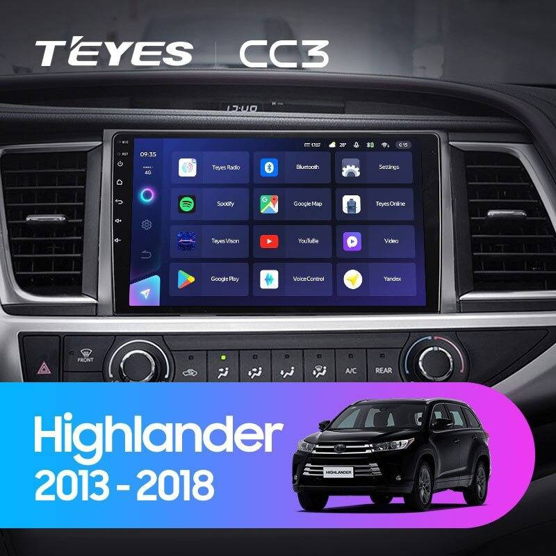 Штатная магнитола Teyes CC3L 432 Toyota Highlander 3 XU50 2013-2018 2850000₽