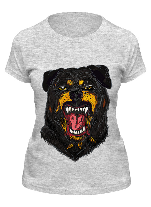 

Футболка женская Printio Rottweiler серая XL, Серый, Rottweiler