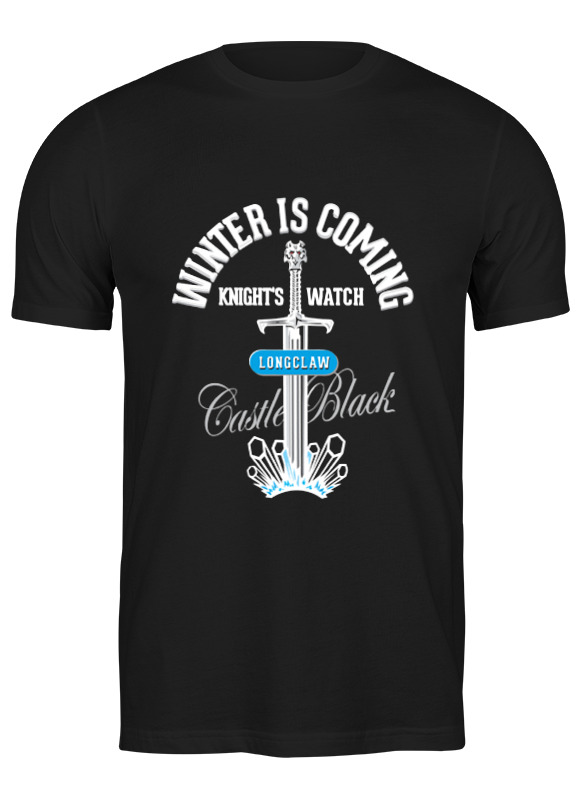 

Футболка мужская Printio Winter is coming (game of thrones) черная XL, Winter is coming (game of thrones)