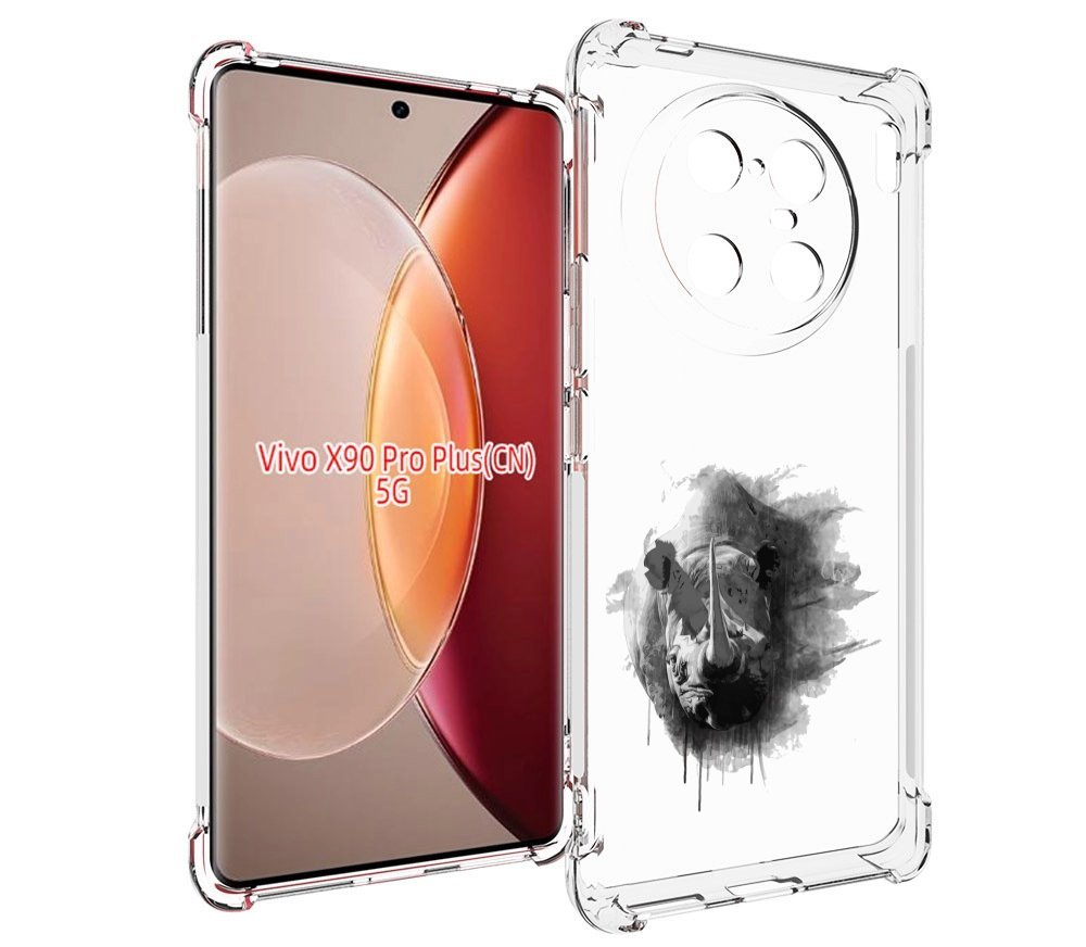 

Чехол MyPads носорог для Vivo X90 Pro Plus, Прозрачный, Tocco