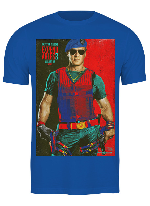 

Футболка мужская Printio Expendables iii stallone colors синяя XL, Синий, Expendables iii stallone colors