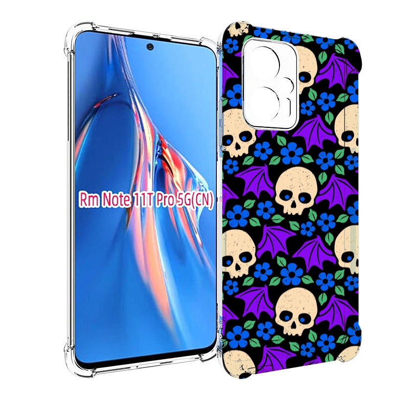 

Чехол MyPads крылатые черепа для Xiaomi Redmi Note 11T Pro / 11T Pro Plus / Poco X4 GT ..., Прозрачный, Tocco