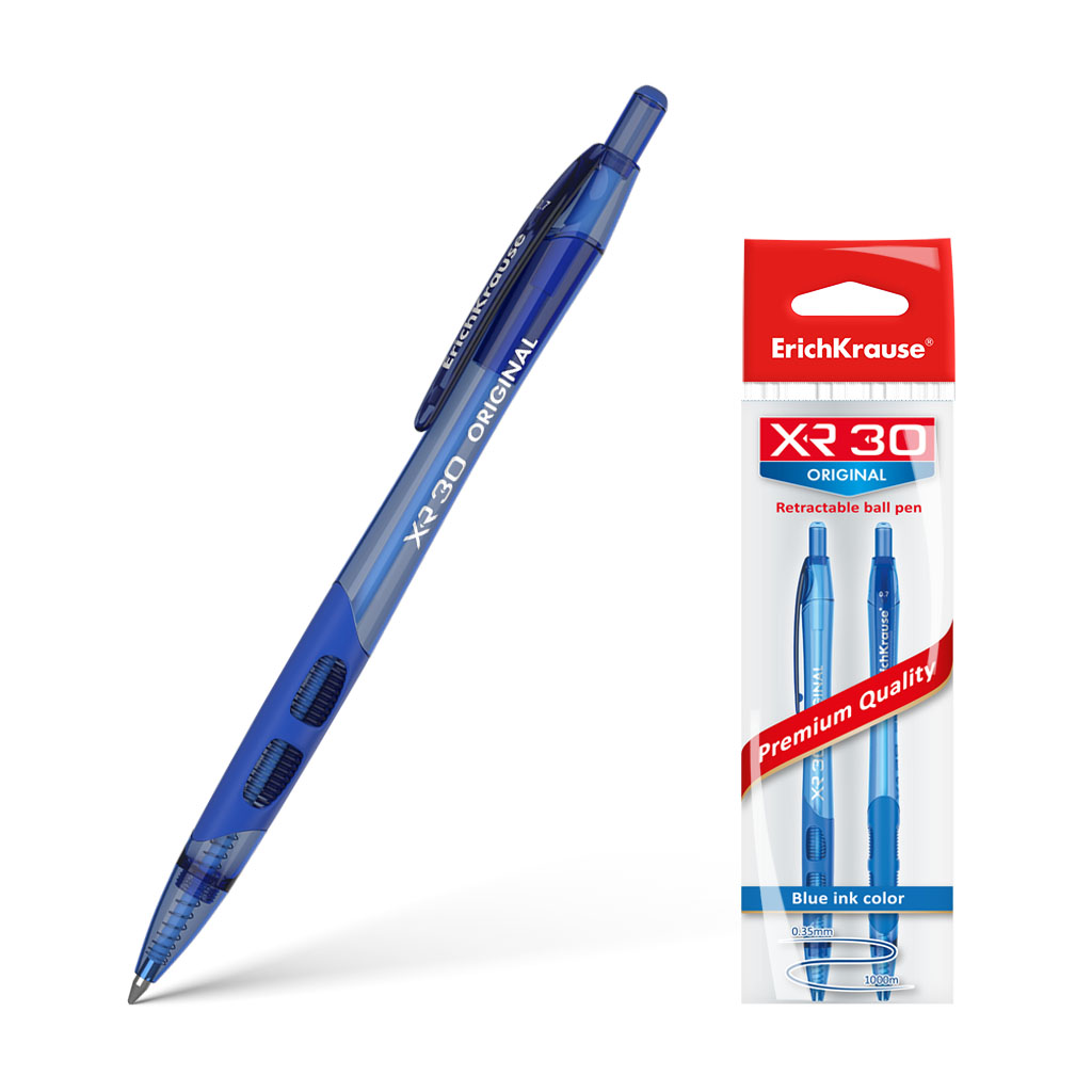

Набор ручек шариковых ErichKrause XR-30 Original 43620, синие, 0,7 мм, 2 шт., XR-30