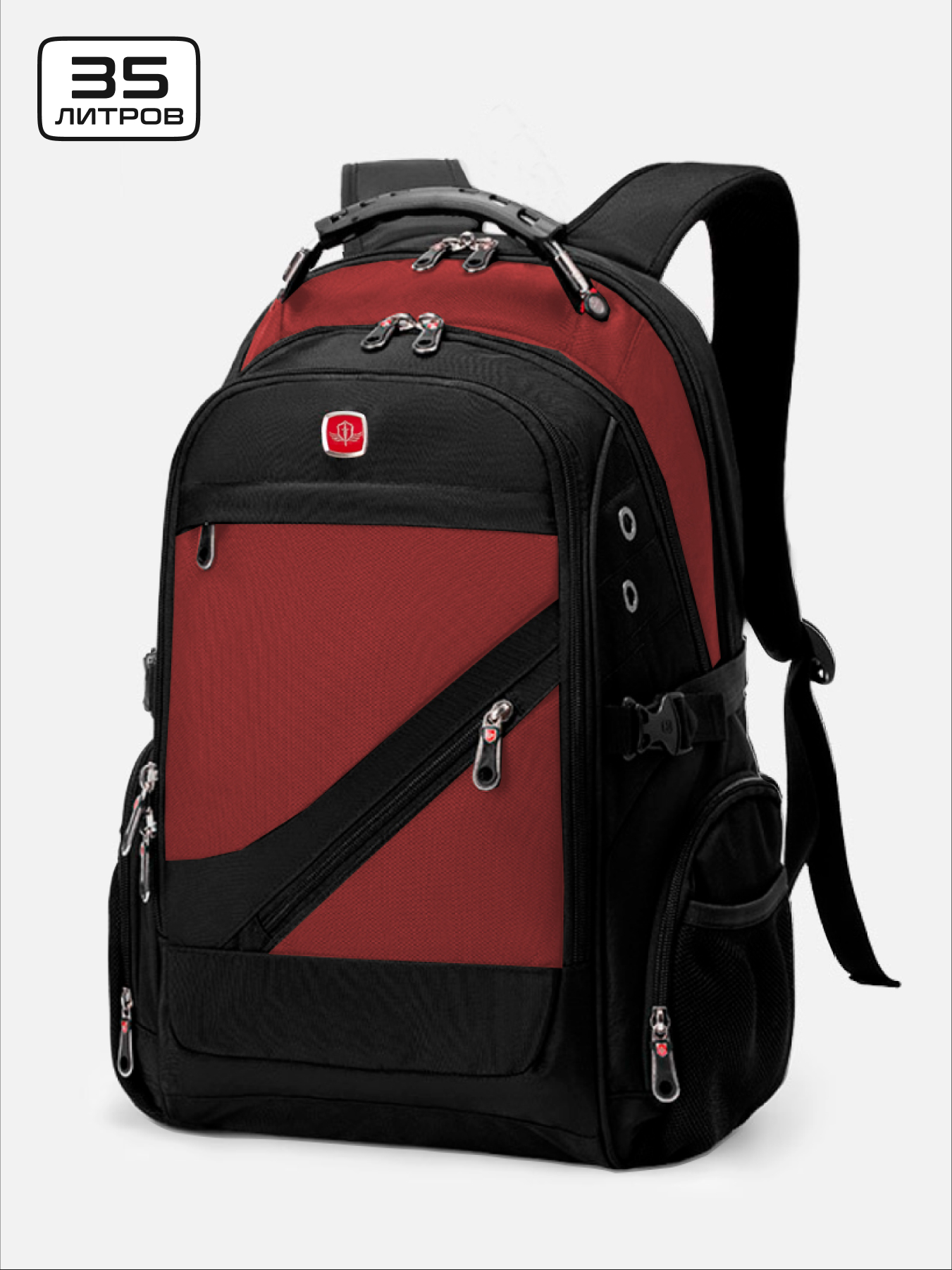 Рюкзак мужской Luxman 8810 красный, 48х34х21 см