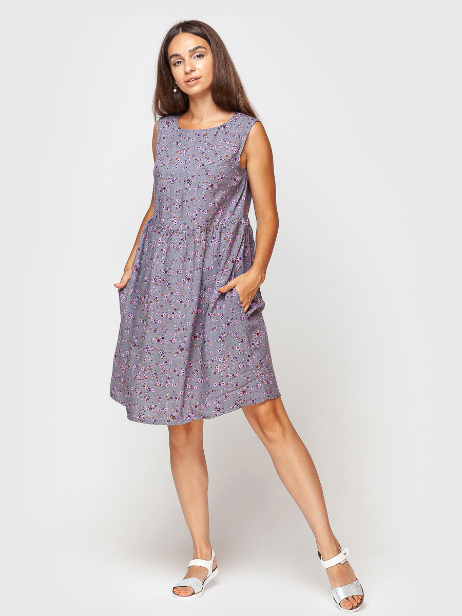 Платье женское AM One АМ-2232/7 серое 48 RU