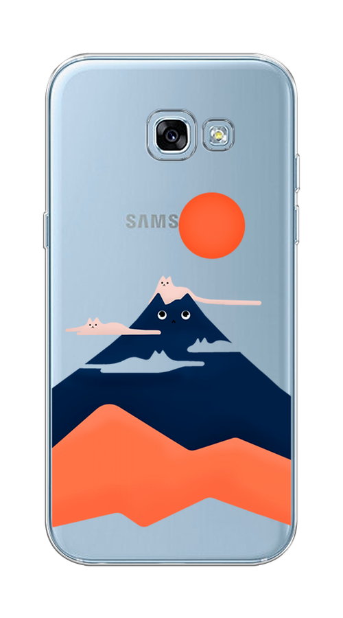 

Чехол на Samsung Galaxy A5 2017 "Кот-гора", Черный;оранжевый, 20650-4