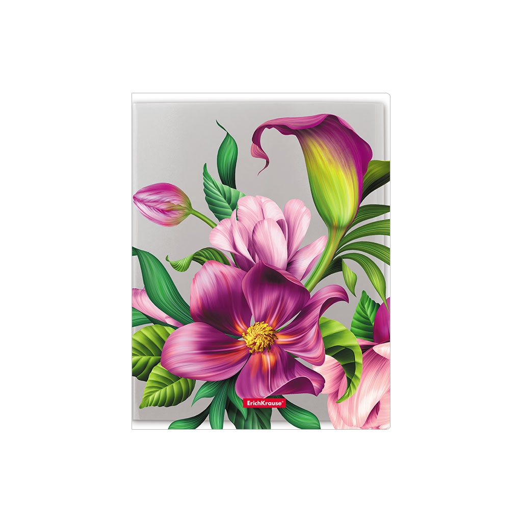 

Папка файловая пластиковая ErichKrause Tropical Flowers, c 30 карманами, A4 (в пакете по 4