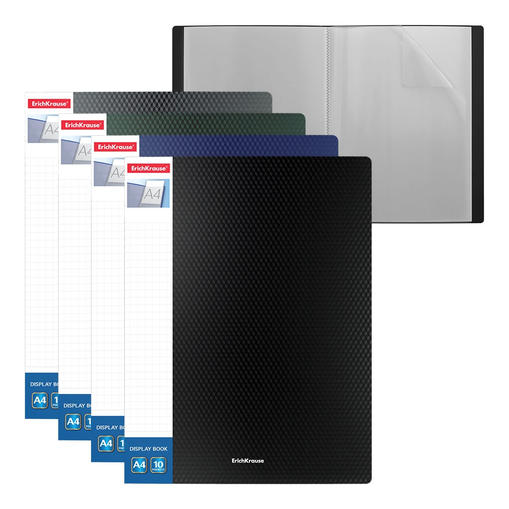 

Папка файловая пластиковая с карманом на корешке ErichKrause Diamond Original, c 10 карман