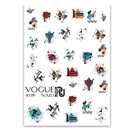 Купить Слайдер-дизайн Vogue Nails цветной геометрия абстракция