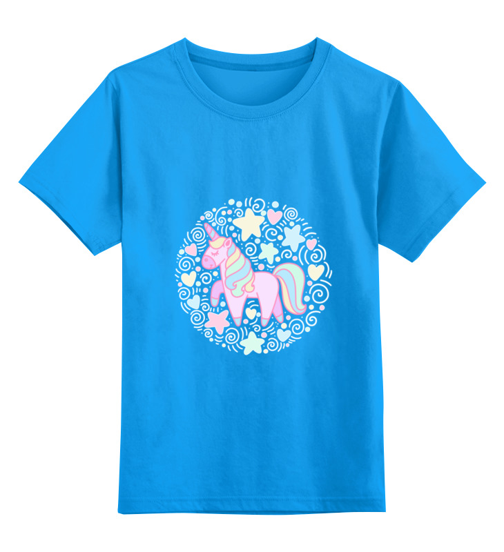 

Детская футболка Printio Unicorn цв.голубой р.128, 0000002487803