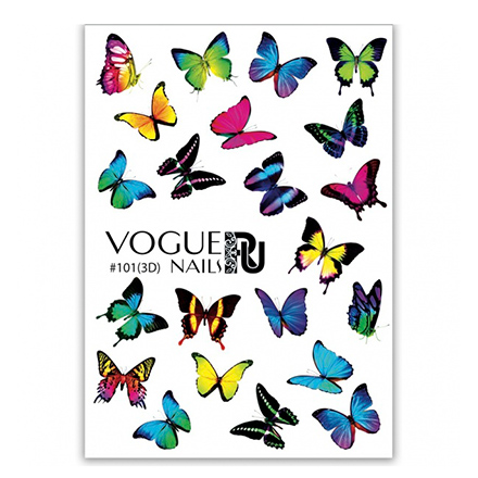 

Слайдер Vogue Nails 3D цветной бабочки