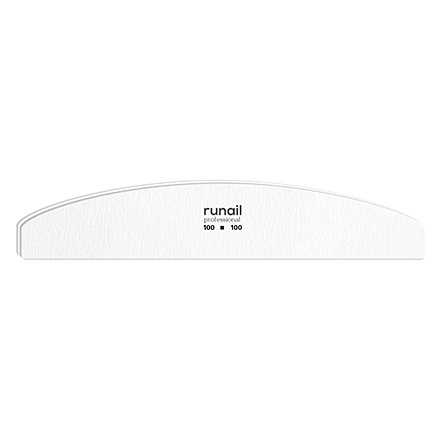 

Пилка ruNail белая, полукруглая, 100/100