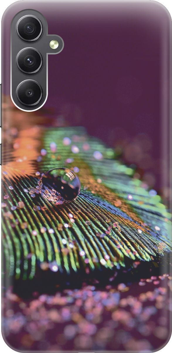 

Силиконовый чехол на Samsung Galaxy A34 5G "Капля на пере", Зеленый;фиолетовый, 158714