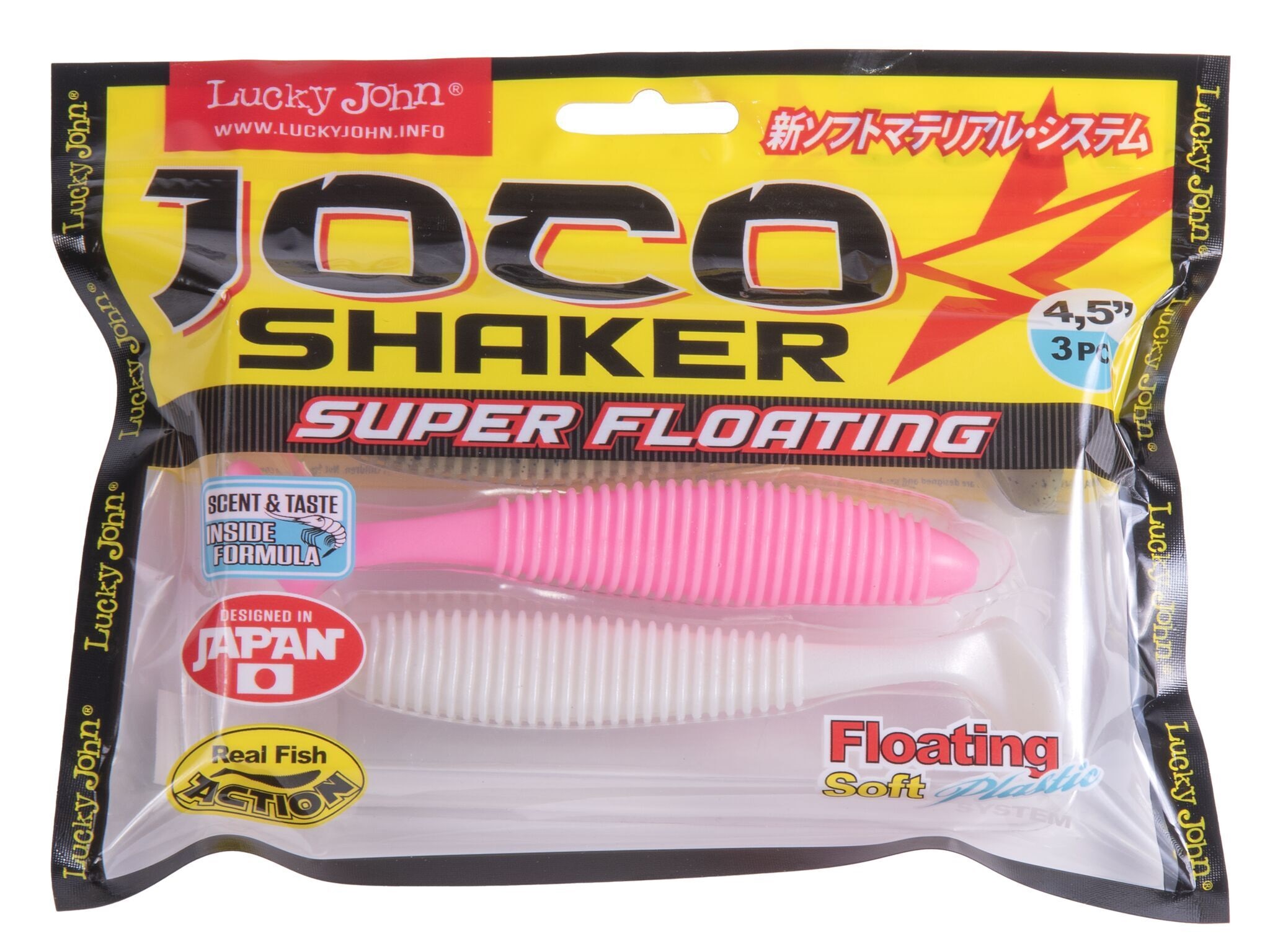 

Виброхвосты съедобные LJ Pro Series JOCO SHAKER 4.5in (11.43)/MIX 3шт., Белый;розовый;коричневый, Joco Shaker