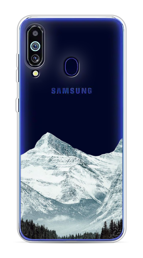 

Чехол на Samsung Galaxy M40 "Горы арт 1", Белый;зеленый, 28750-2