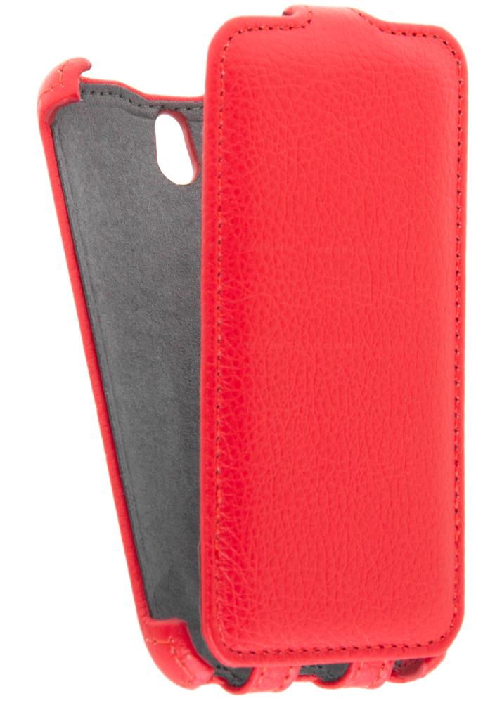 фото Кожаный чехол для htc desire 501 dual sim armor case (красный) gsmin