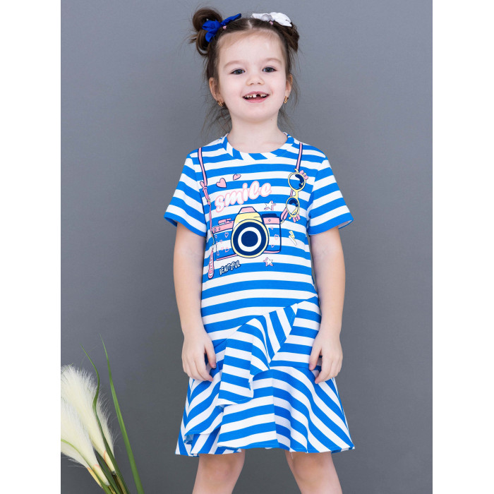 Платье детское Мелонс 1331042, белый, синий, 116 волан нейлон lonex 500 4 г белый 6 шт