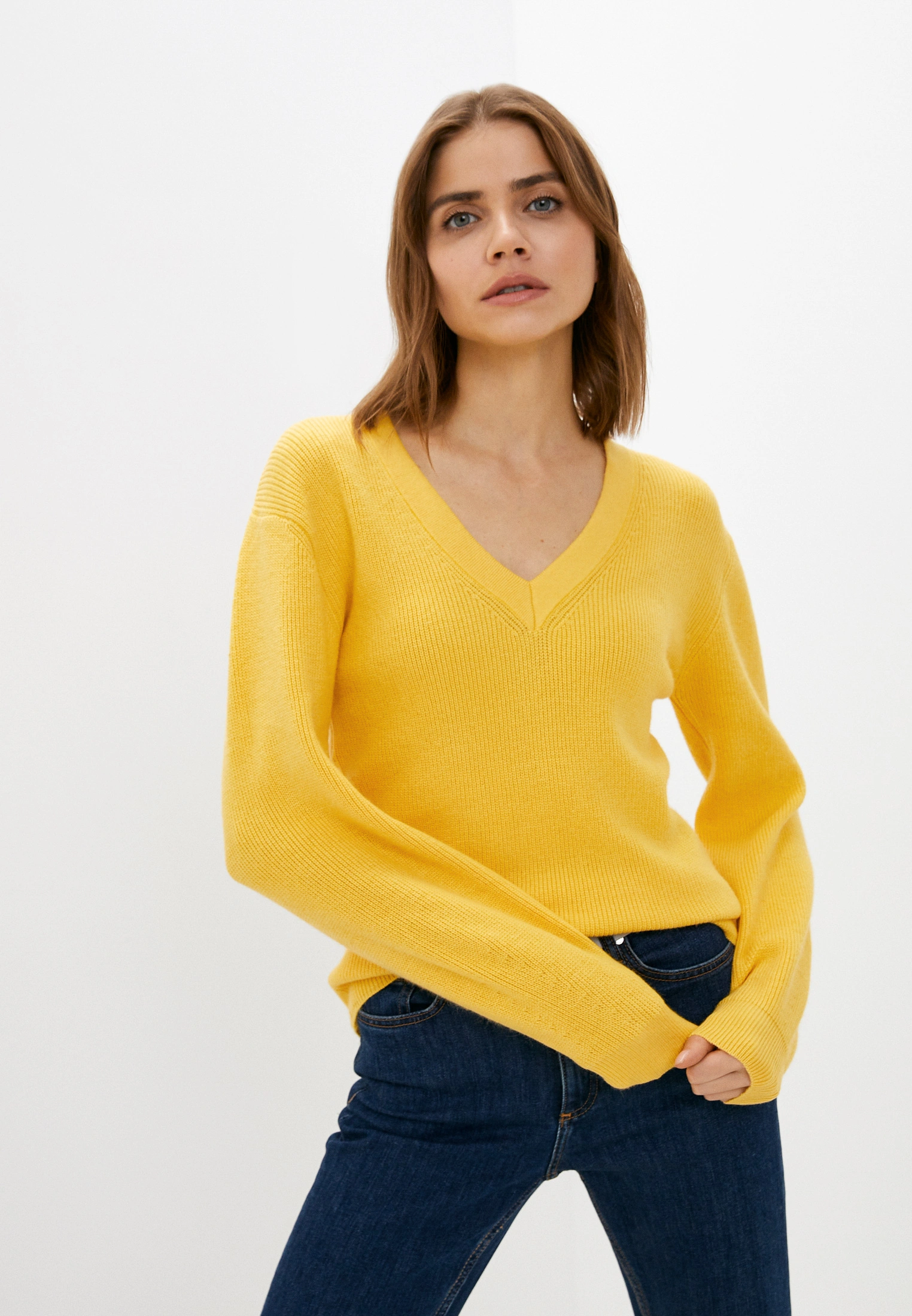 Лонгслив женский Assuili ASF1215 желтый L