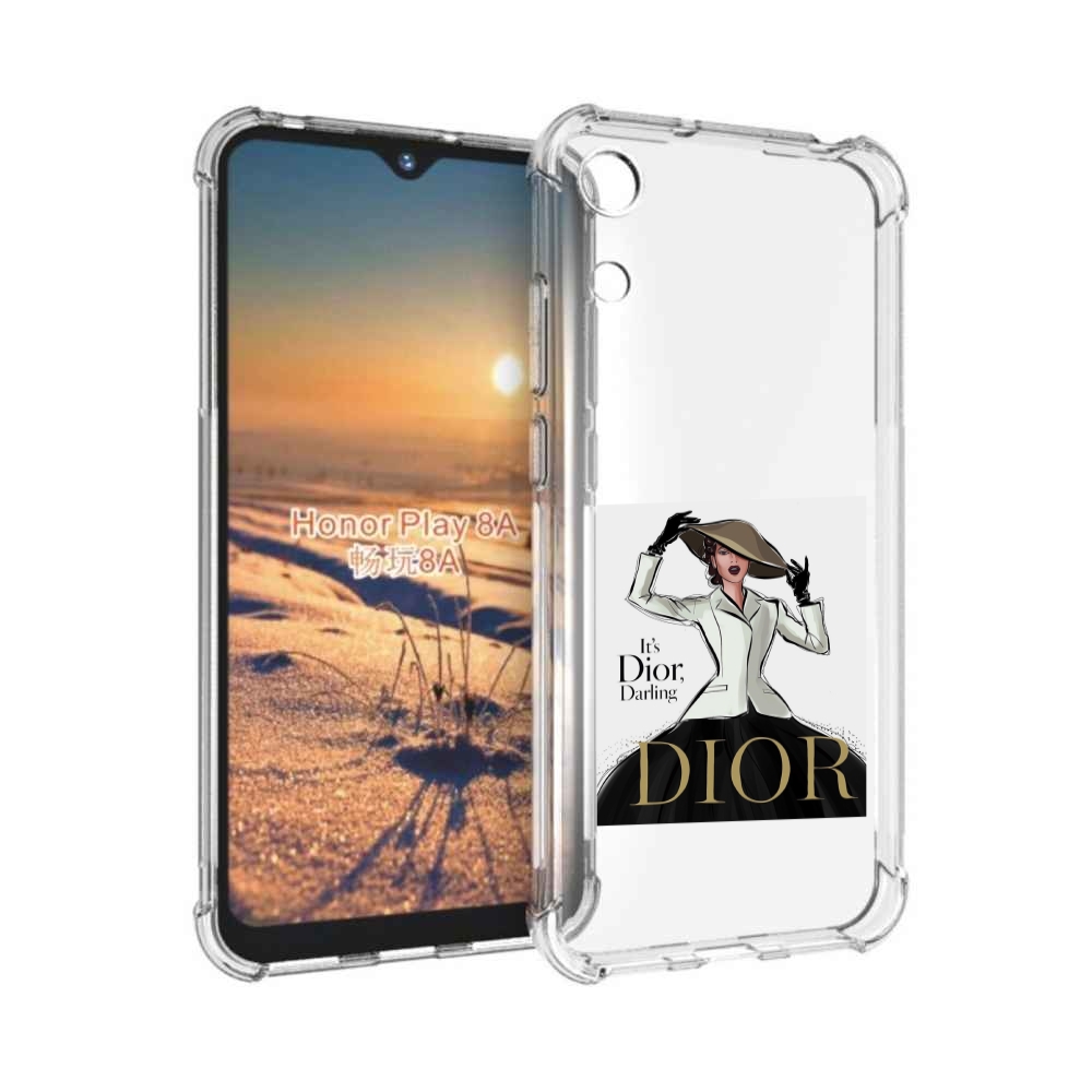 

Чехол бампер MyPads drawings of sketches для Honor 8A, Прозрачный, Tocco