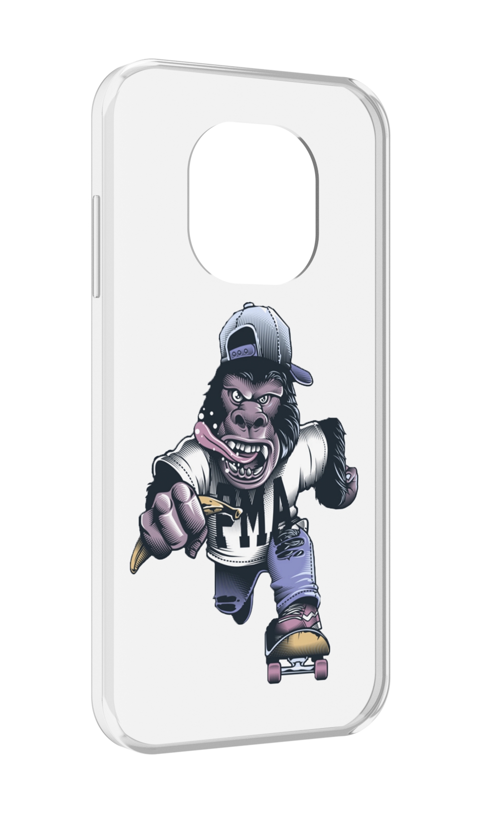 

Чехол MyPads Обезьяна на скейте для Blackview BL8800 / BL8800 Pro, Прозрачный, Tocco