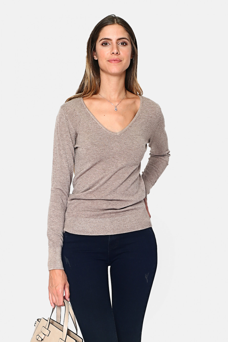 Лонгслив женский C&Jo CJF1250 бежевый XL