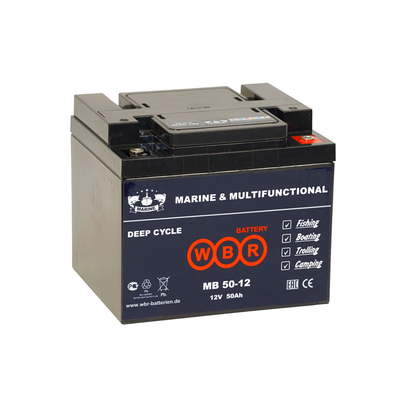 Аккумулятор для лодок WBR MB 50-12 12V 50Ah AGM (залит и готов к применению)