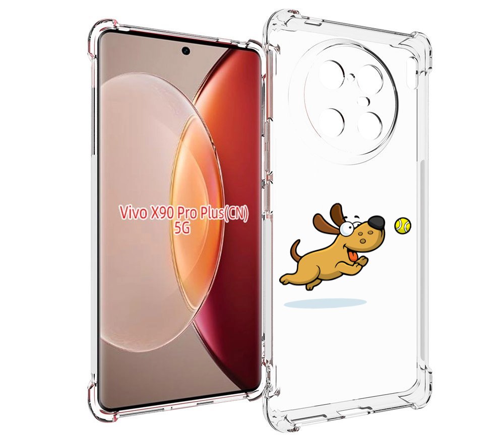 

Чехол MyPads пёсик для Vivo X90 Pro Plus, Прозрачный, Tocco