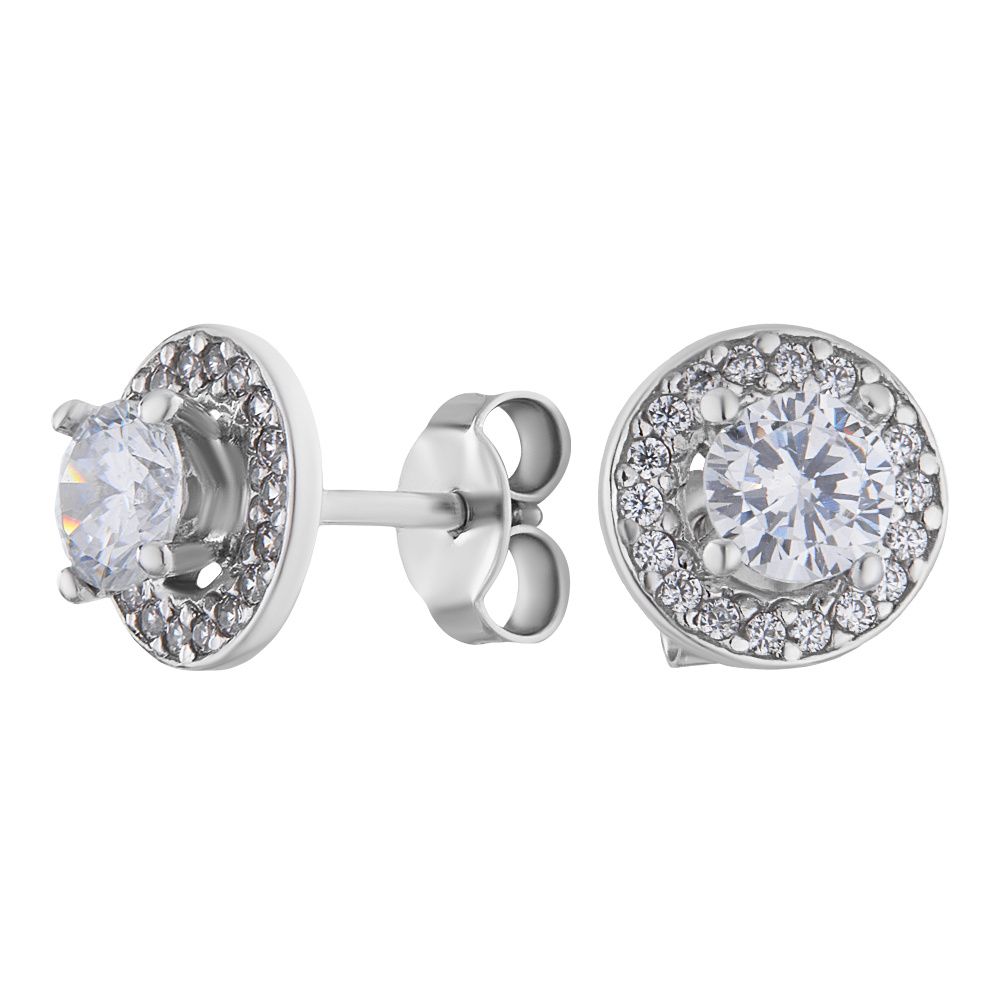 Серьги-пусеты из серебра с фианитом ЮВЕЛИР КАРАТ 2121807/9