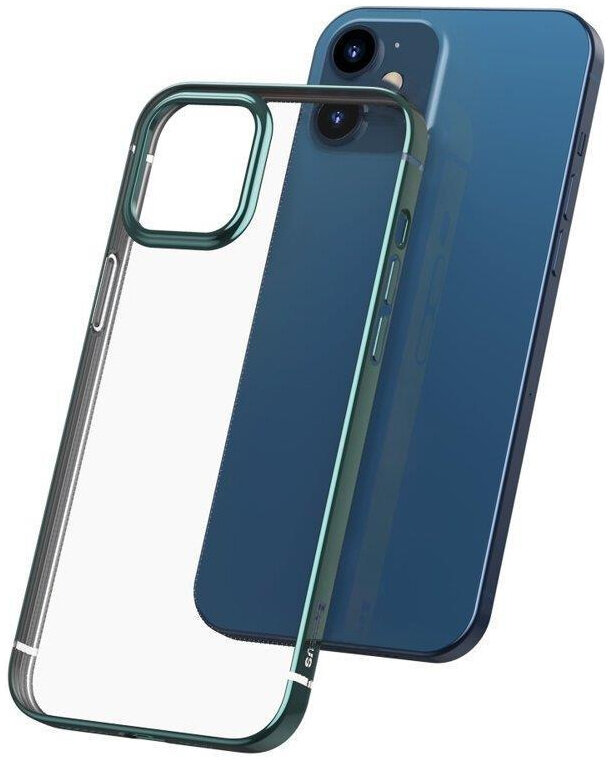фото Чехол baseus shining case anti-fall tpu для iphone 12 mini зеленый