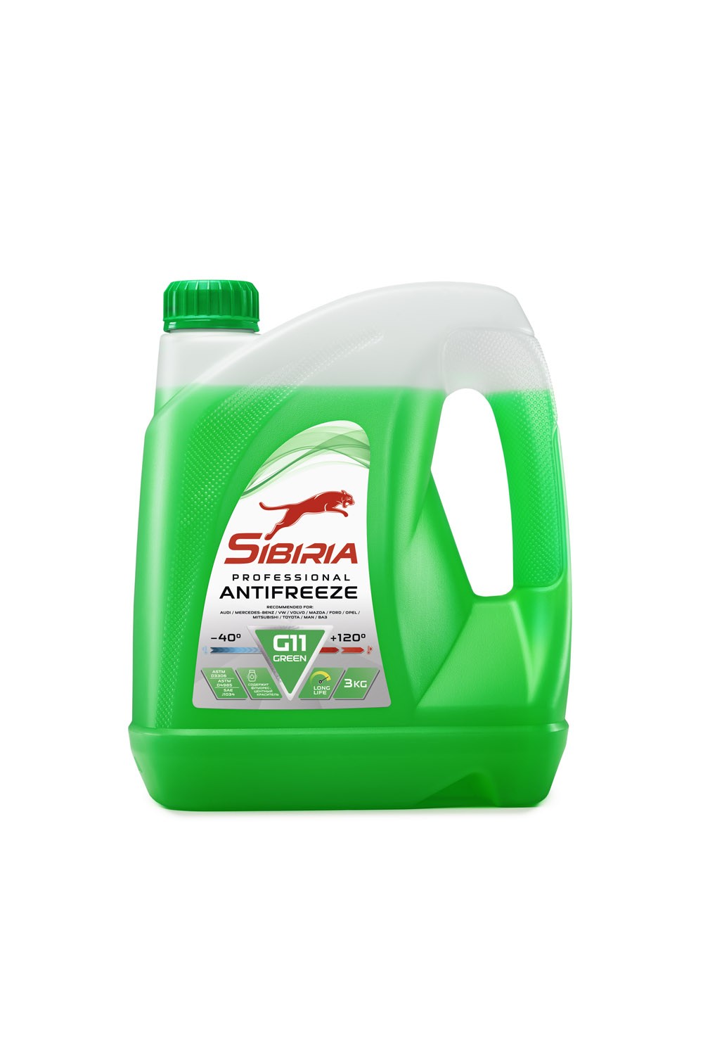 Антифриз SIBIRIA ANTIFREEZE G11 (-40) зеленый 3 кг
