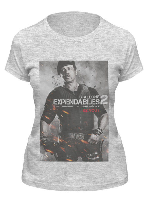 

Футболка женская Printio Expendables ii stallone серая XL, Серый, Expendables ii stallone