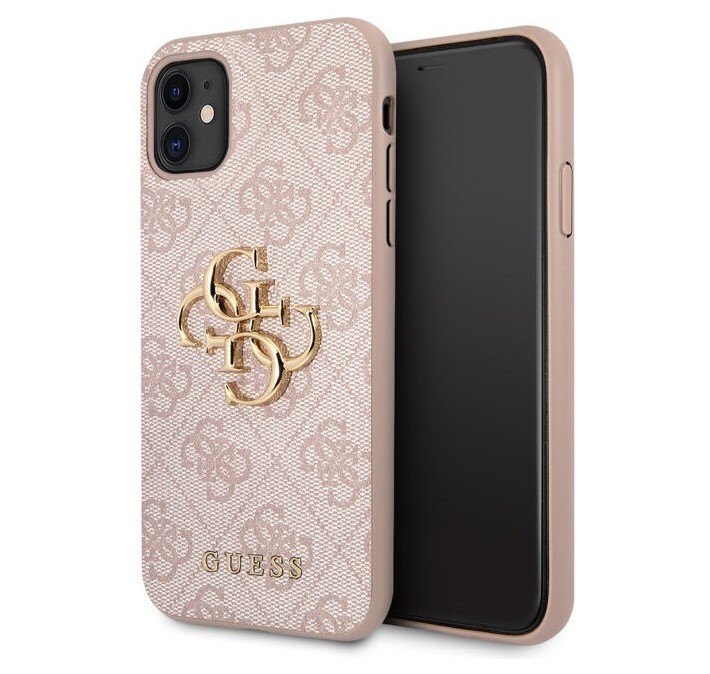 Чехол Guess PU 4G Big metal logo Hard iPhone 11, Розовый