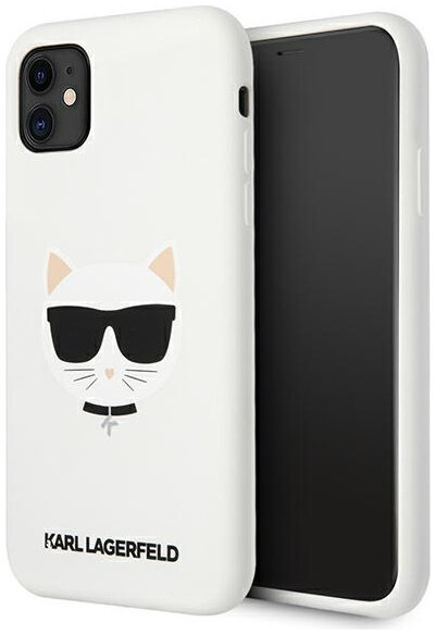 фото Чехол cg mobile karl lagerfeld liquid silicone choupette hard для iphone 11 белый