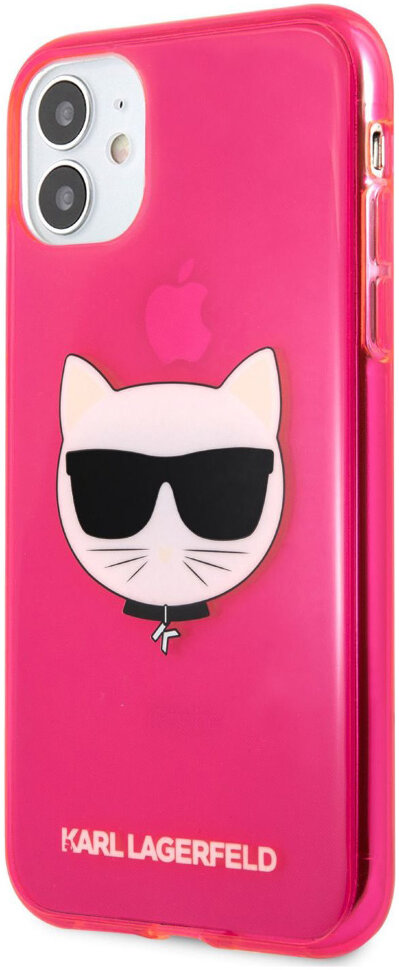 фото Чехол cg mobile karl lagerfeld tpu fluo choupette hard для iphone 11 розовый