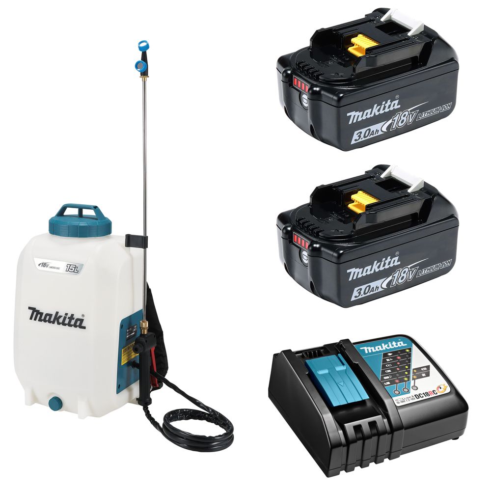 

Опрыскиватель аккумуляторный 15л - LXT 18В, акк 2х3Ач и з/у, Makita DUS158RF2