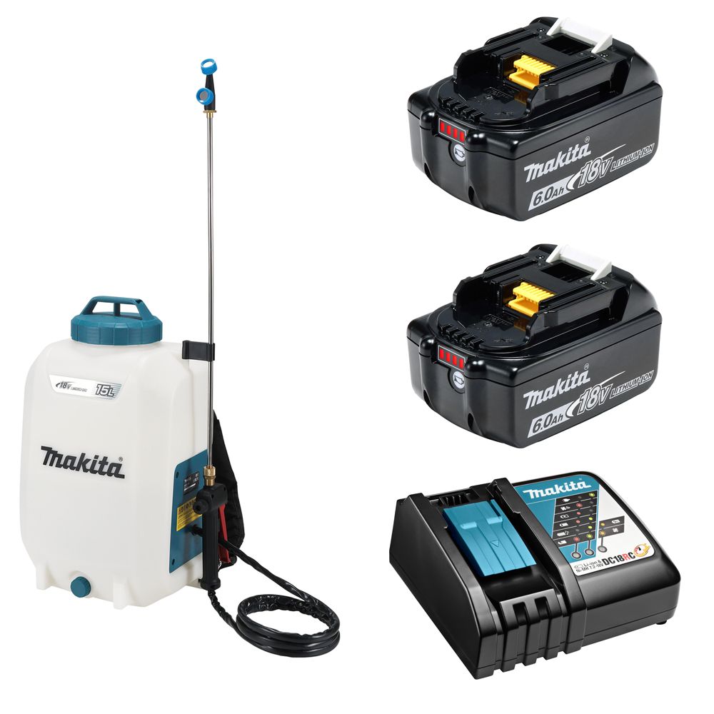 

Опрыскиватель аккумуляторный 15л - LXT 18В, акк 2х6Ач и з/у, Makita DUS158RG2
