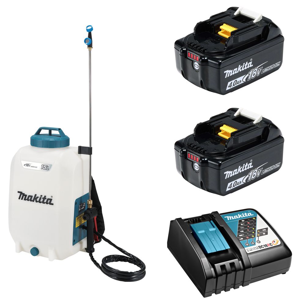 

Опрыскиватель аккумуляторный 15л - LXT 18В, акк 2х4Ач и з/у, Makita DUS158RM2