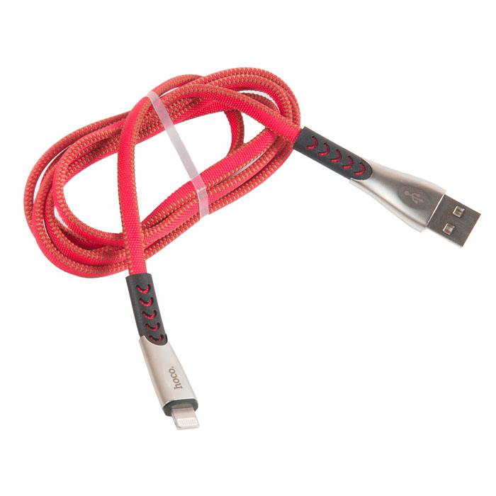 фото Кабель usb hoco u48 superior для lightning, 2.4 a, длина 1.2 м, красный