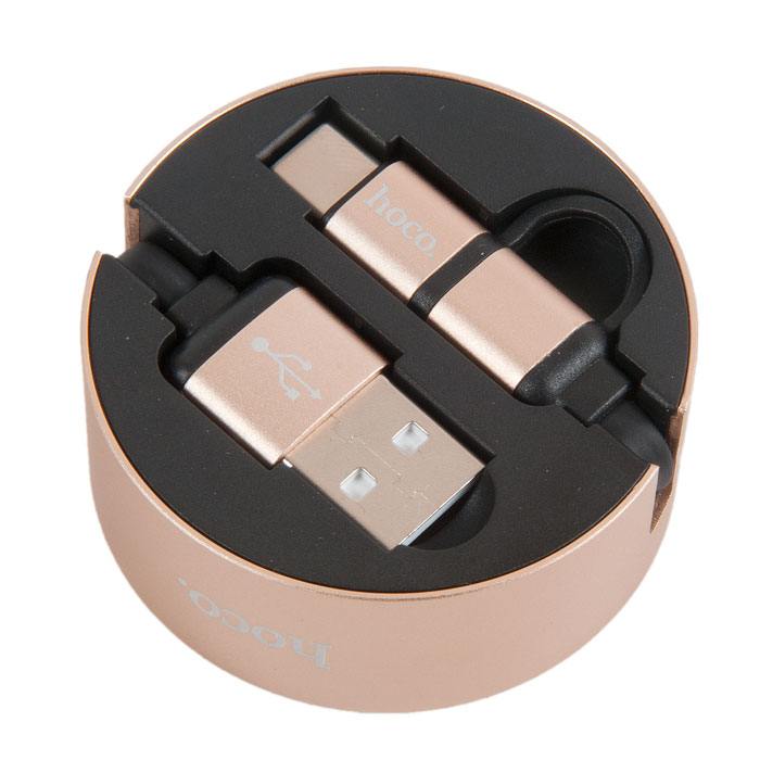 

Кабель USB HOCO U23 Resilient 2 в 1 для Micro USB, Type-C, 2.0 A, длина 0.9 м, золотой