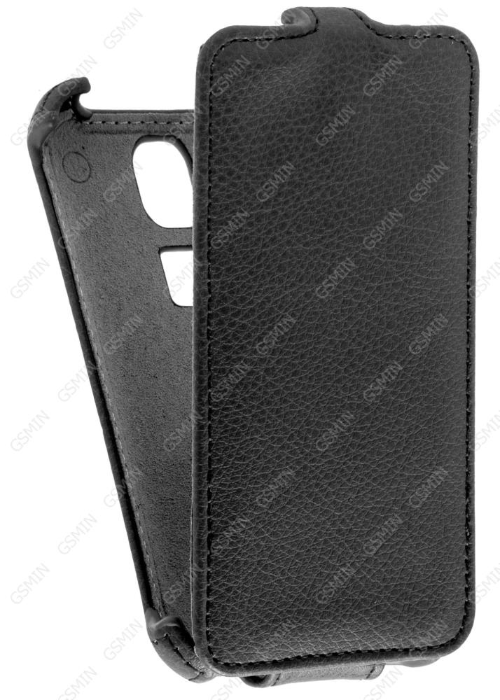 фото Кожаный чехол для huawei y3 u03 armor case (черный) gsmin