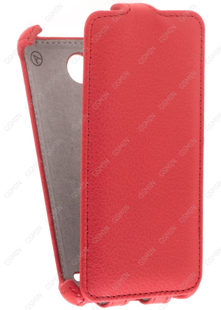 фото Кожаный чехол для philips s307 armor case (красный) gsmin