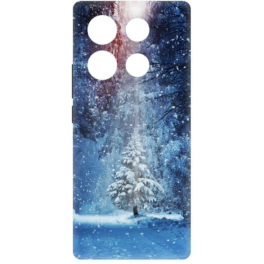 

Чехол-накладка Krutoff Soft Case Лесная ель для INFINIX Note 40 Pro черный