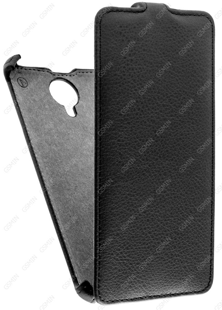 фото Кожаный чехол для lenovo k80m armor case (черный) gsmin