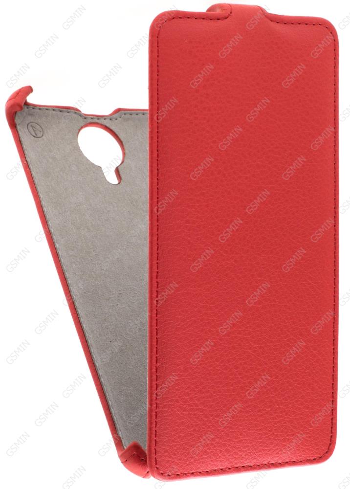 фото Кожаный чехол для lenovo k80m armor case (красный) gsmin