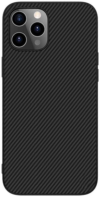 фото Чехол nillkin synthetic fiber для iphone 12 pro max, цвет черный карбон (6902048203303)