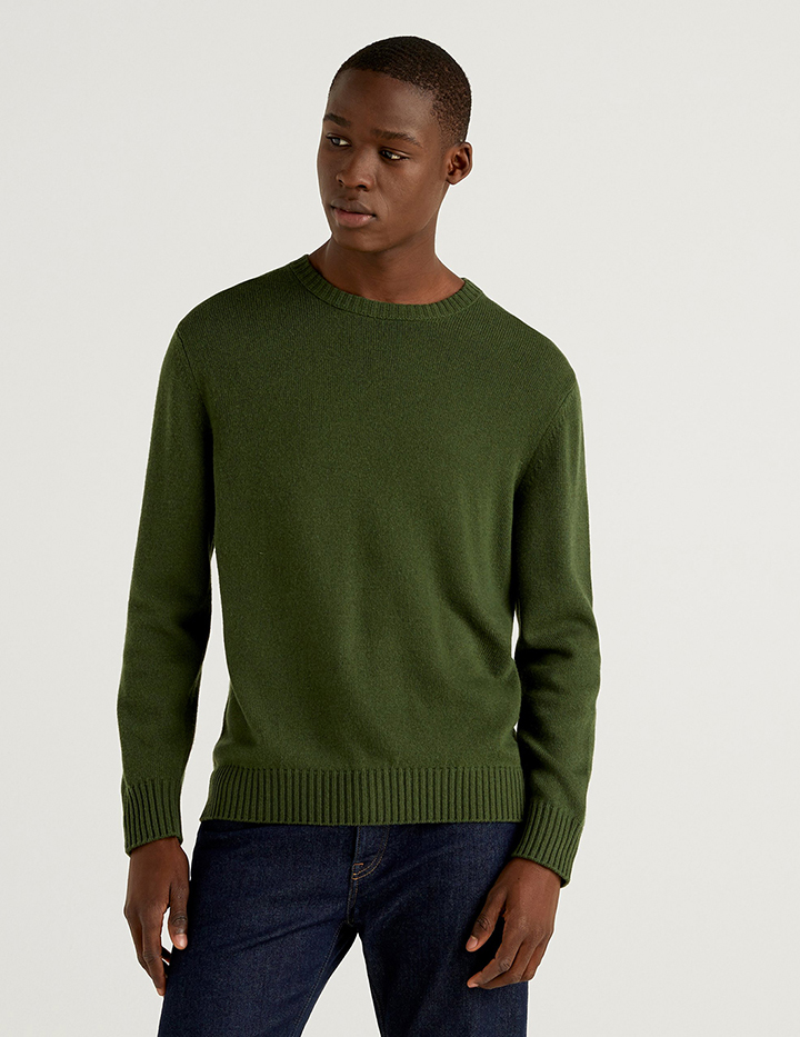 

Джемпер мужской 21A_1235U1N67 United Colors of Benetton зеленый XL, 21A_1235U1N67