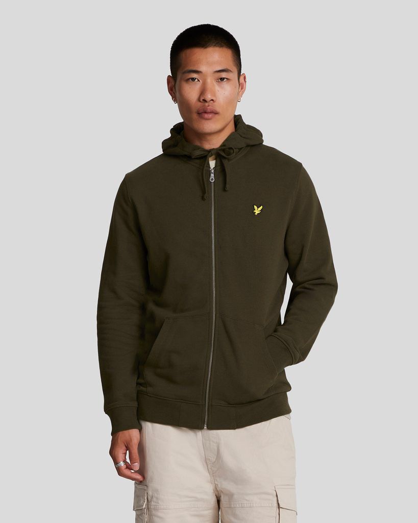 

Толстовка мужская Lyle & Scott ML420VOG_W485 хаки S, Zip Through Hoodie