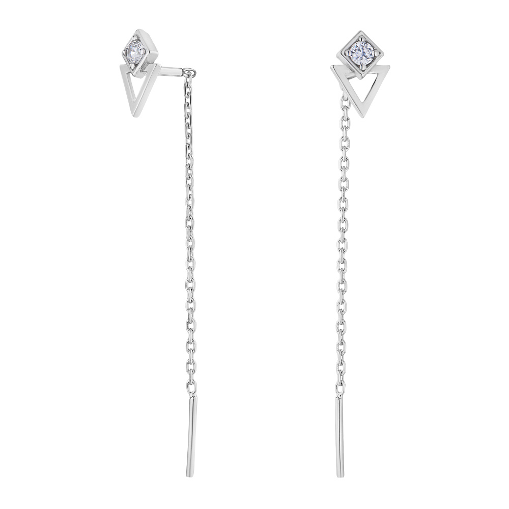 

Серьги из серебра с фианитом ЮВЕЛИР КАРАТ 2129936, 2129936