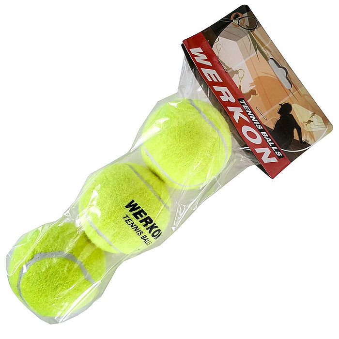 Мяч для тенниса SPORTEX 3 шт в пакете желтый