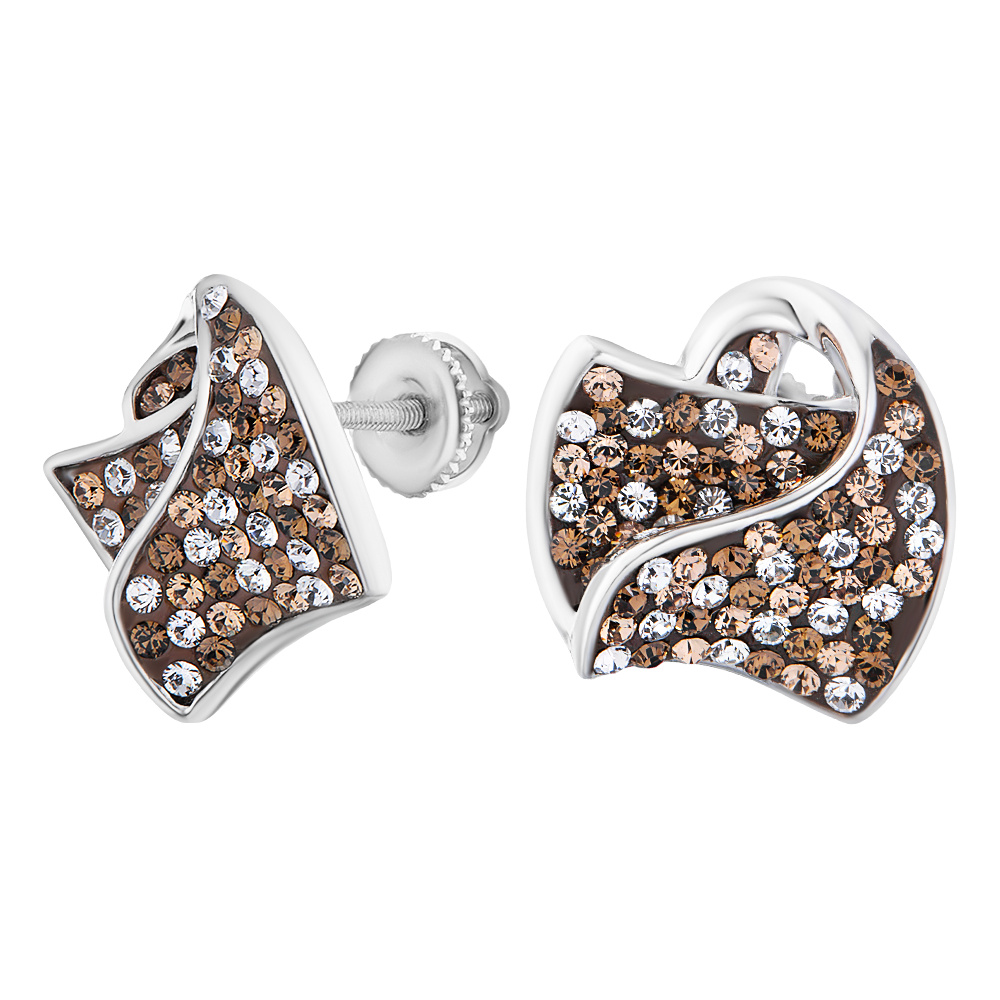 

Серьги-пусеты из серебра с swarovski ЮВЕЛИР КАРАТ 0009C03004, 0009C03004